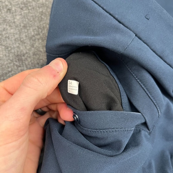 Lululemon Mens 34x27 True Navy ABC Slim-Fit Trouser Pant Warpstreme LM5AQYS - Picture 6 of 13